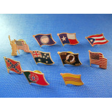 Différents boutons de drapeau, badge en métal de drapeau (GZHY-NB-004)